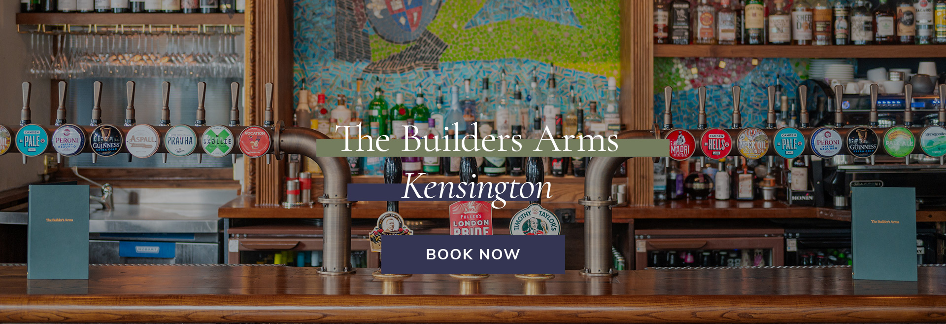 Join us at The Builder's Arms in London for delicious pub food